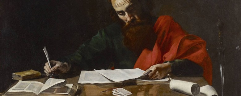 St. Paul writing his epistles