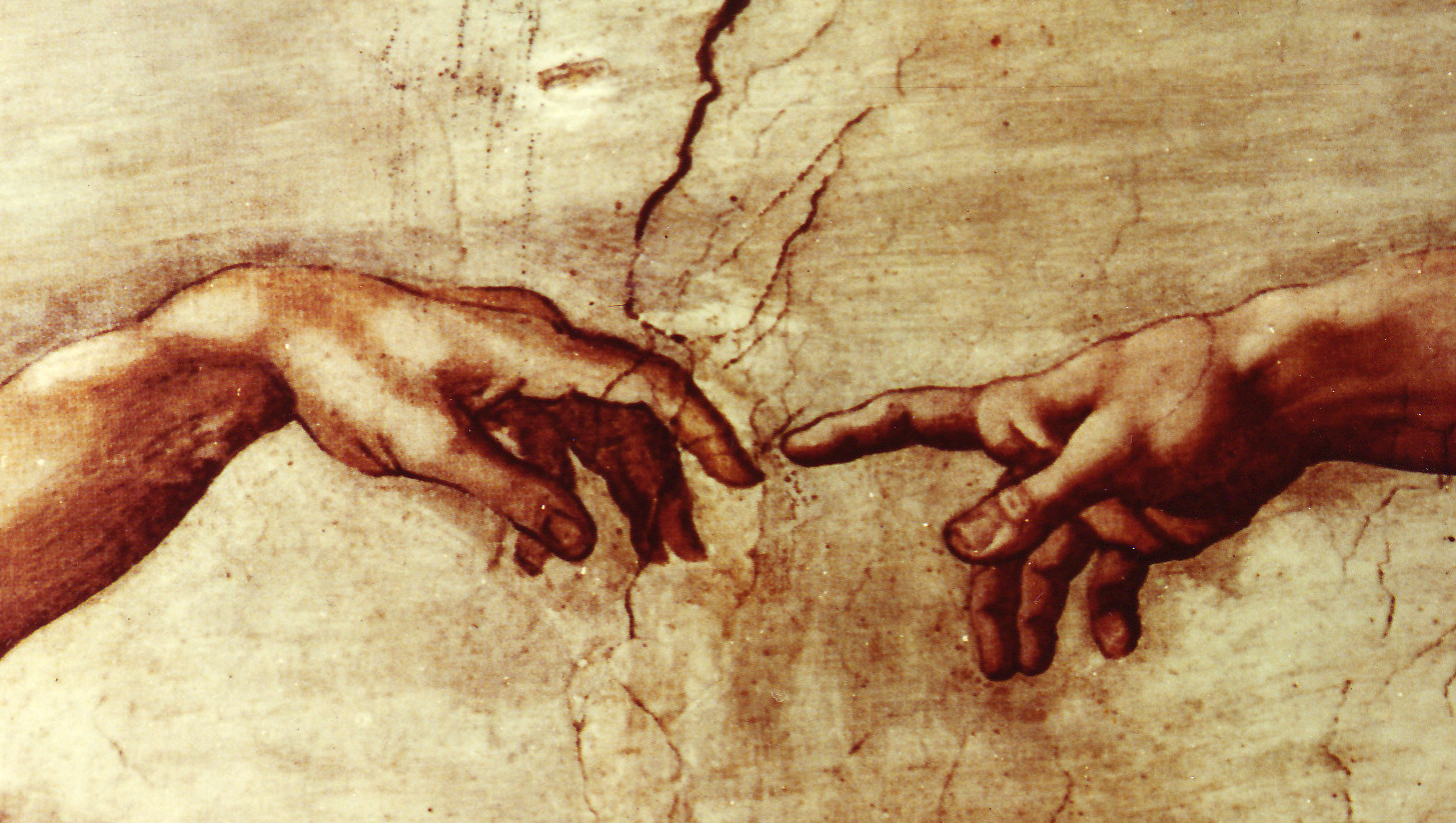 The Creation Of Man – Hands Of Michelangelo Buonarotti 24x36 Art Print Poster, Studio B